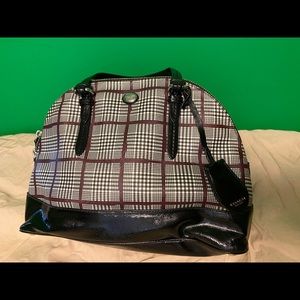 Coach Glen Plaid Domed Satchel crossbody